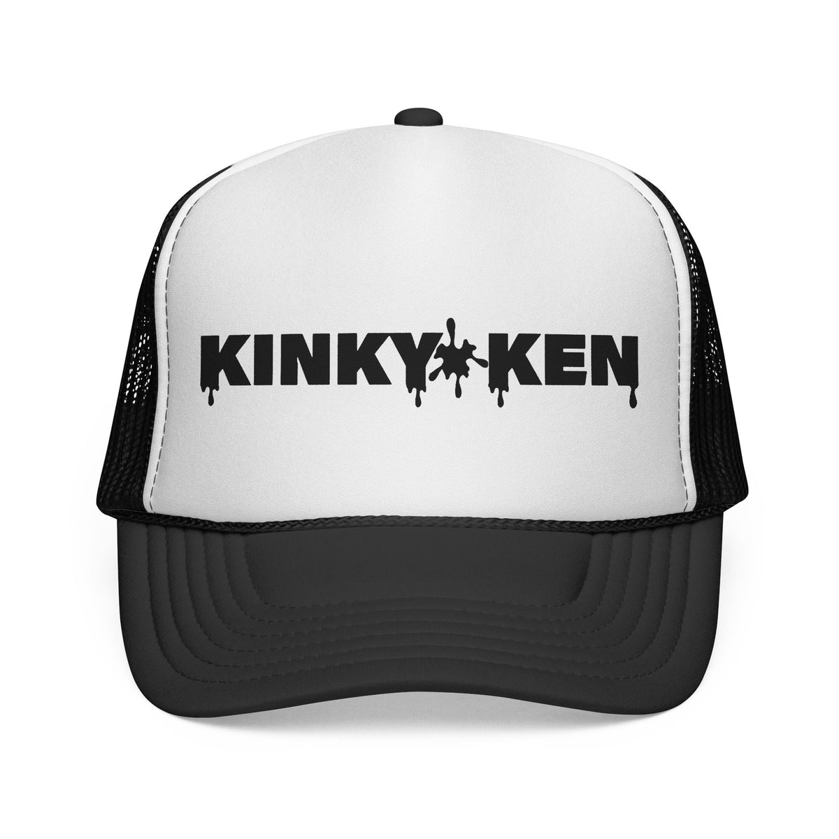 Kinky Ken Trucker Cap — Bold Drip Logo Mesh Hat