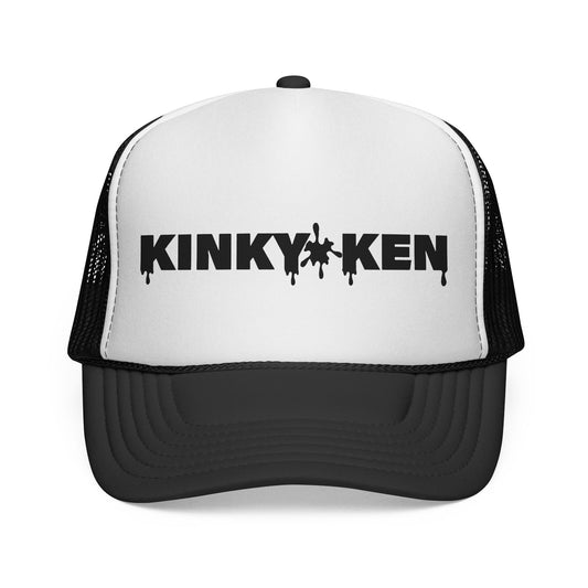 Kinky Ken Trucker Cap — Bold Drip Logo Mesh Hat