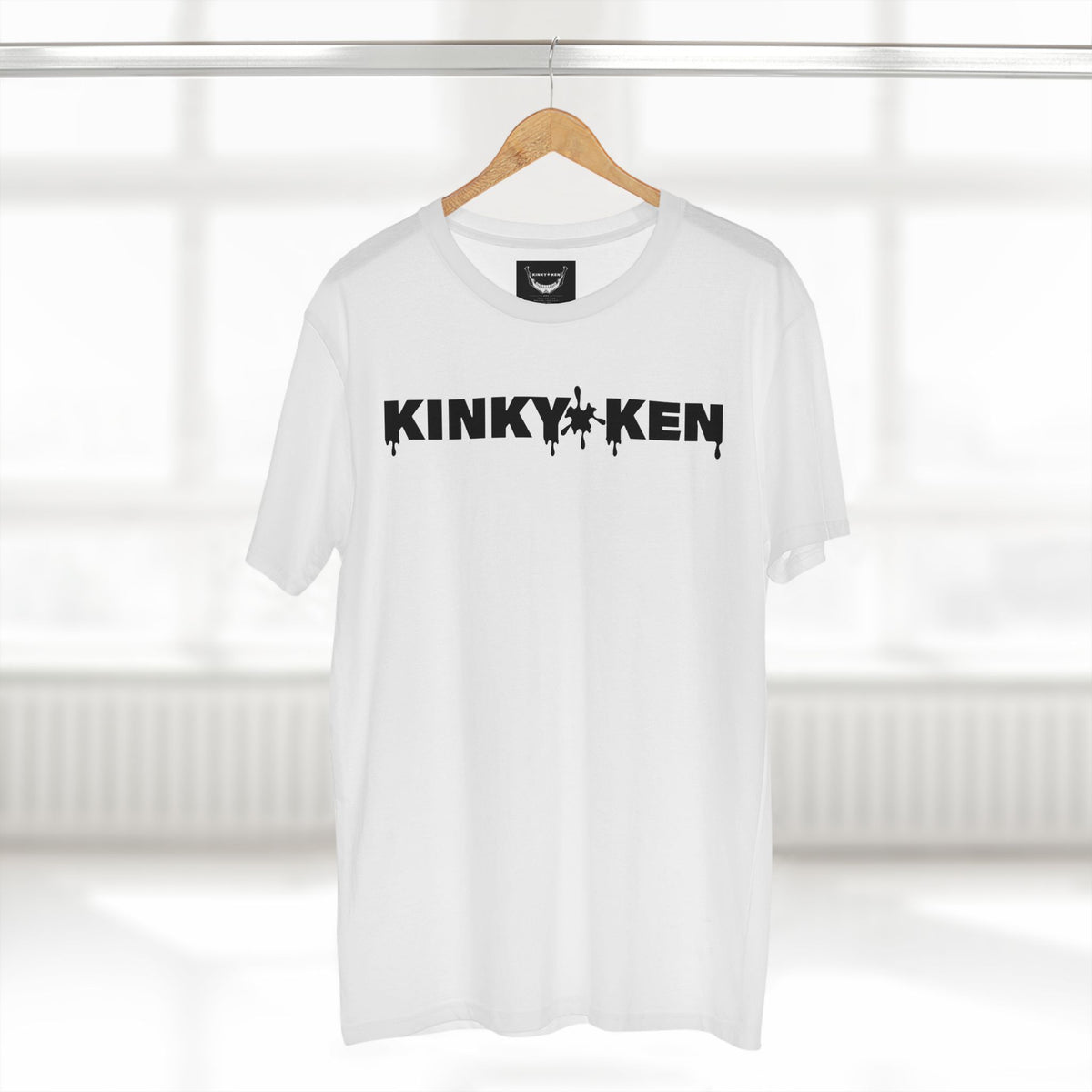 T-Shirt — "KINKY KEN" Subtle White-on-White Graphic Tee