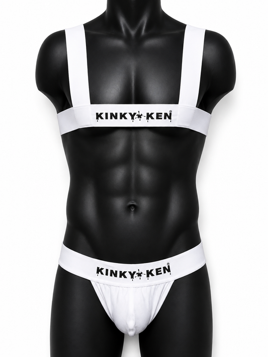 KINKY KEN ORIGINALS JOCKSTRAP SET WHITE